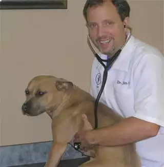 James Hill DVM and his dog